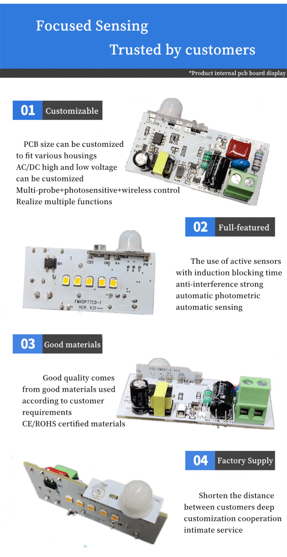 梯步灯pcba卖点EN